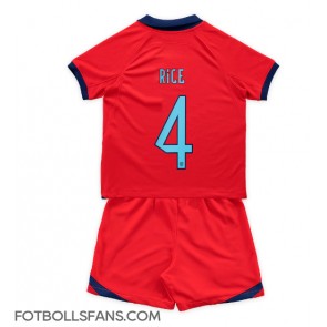 England Declan Rice #4 Replika Bortatröja Barn VM 2022 Kortärmad (+ Korta byxor)